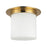 Kuzco Mineral 11" Brass Flush Mount, Patina Brass/Opal