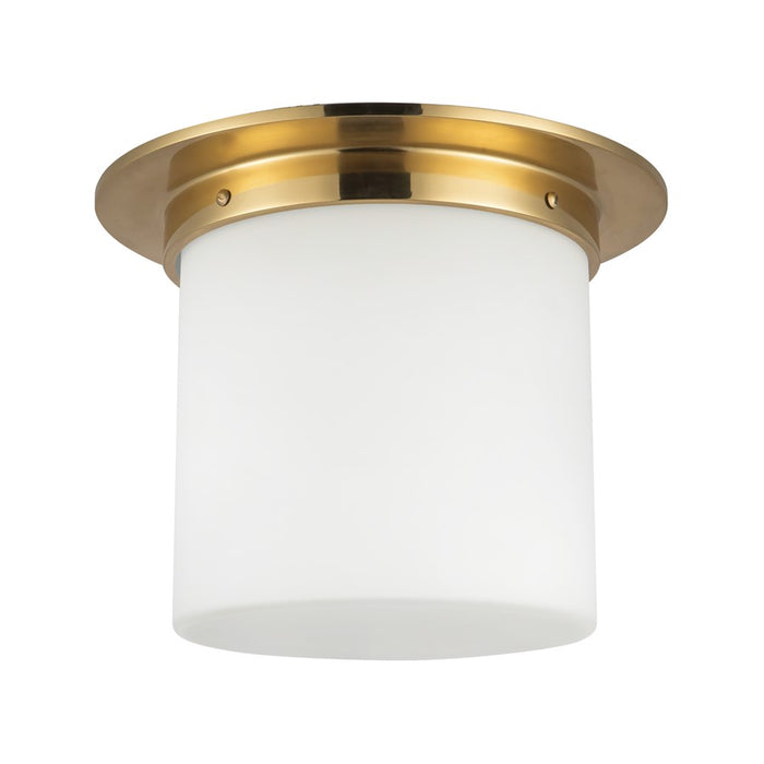 Kuzco Mineral 11" Brass Flush Mount, Patina Brass/Opal
