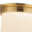 Kuzco Mineral 11" Brass Flush Mount, Patina Brass/Opal