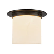 Kuzco Mineral 11" Black Flush Mount, Urban Brz/Alabaster - FM360118UBAR