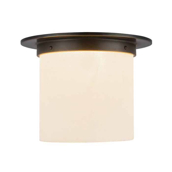 Kuzco Mineral 11" Black Flush Mount, Urban Bronze/Alabaster
