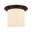 Kuzco Mineral 11" Black Flush Mount, Urban Bronze/Alabaster