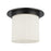 Kuzco Mineral 11" Black Flush Mount, Urban Bronze/Alabaster