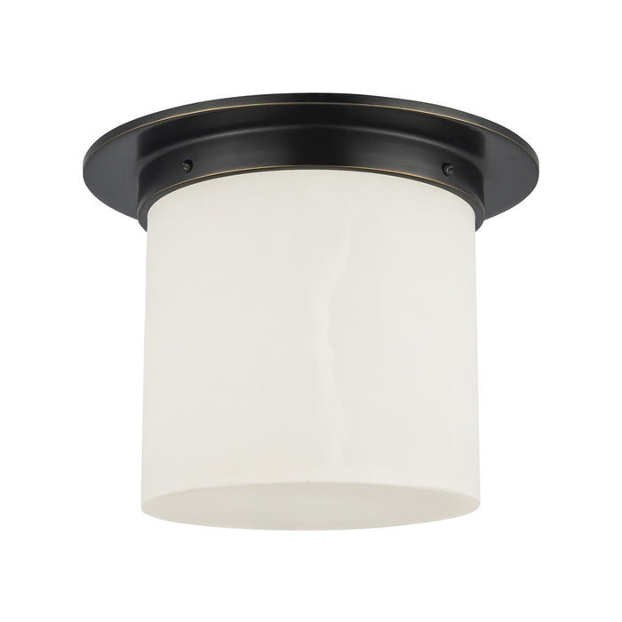 Kuzco Mineral 11" Black Flush Mount, Urban Bronze/Alabaster