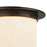 Kuzco Mineral 11" Black Flush Mount, Urban Bronze/Alabaster