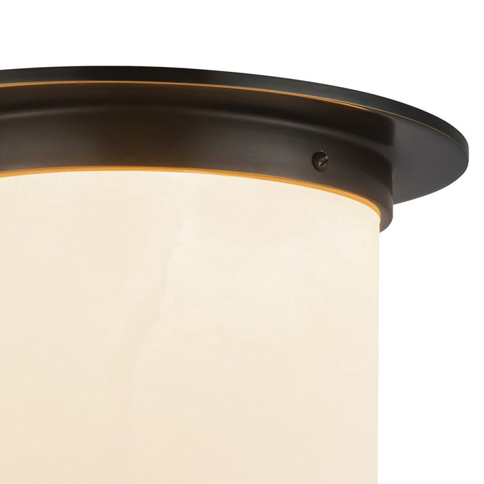 Kuzco Mineral 11" Black Flush Mount, Urban Bronze/Alabaster