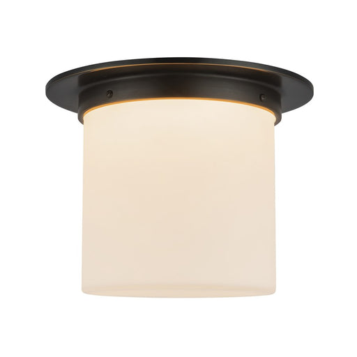 Kuzco Mineral 11" Black Flush Mount, Urban Brz/Matte Opal Glass - FM360118UBOP