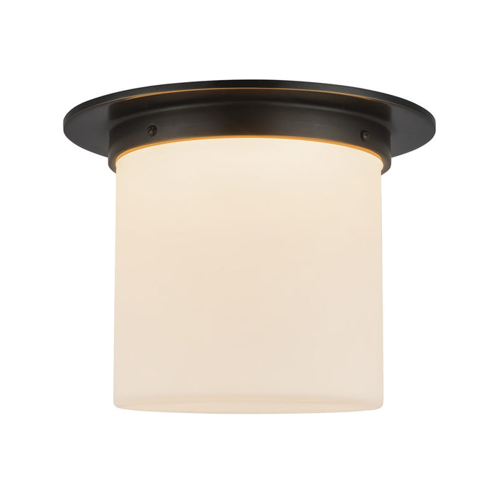Kuzco Mineral 11" Black Flush Mount, Urban Brz/Matte Opal Glass - FM360118UBOP
