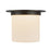 Kuzco Mineral 11" Black Flush Mount, Urban Bronze/Matte Opal Glass