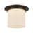 Kuzco Mineral 11" Black Flush Mount, Urban Bronze/Matte Opal Glass