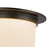 Kuzco Mineral 11" Black Flush Mount, Urban Bronze/Matte Opal Glass