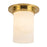 Kuzco Mineral 8" Brass Flush Mount, Patina Brass/Alabaster
