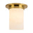 Kuzco Mineral 8" Brass Flush Mount, Patina Brass/Alabaster