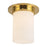 Kuzco Mineral 8" Brass Flush Mount, Patina Brass/Opal