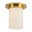 Kuzco Mineral 8" Brass Flush Mount, Patina Brass/Opal