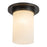 Kuzco Mineral 8" Black Flush Mount, Urban Bronze/Alabaster