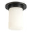 Kuzco Mineral 8" Black Flush Mount, Urban Bronze/Alabaster