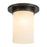 Kuzco Mineral 8" Black Flush Mount, Urban Bronze/Alabaster