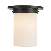 Kuzco Mineral 8" Black Flush Mount, Urban Brz/Matte Opal Glass - FM360808UBOP