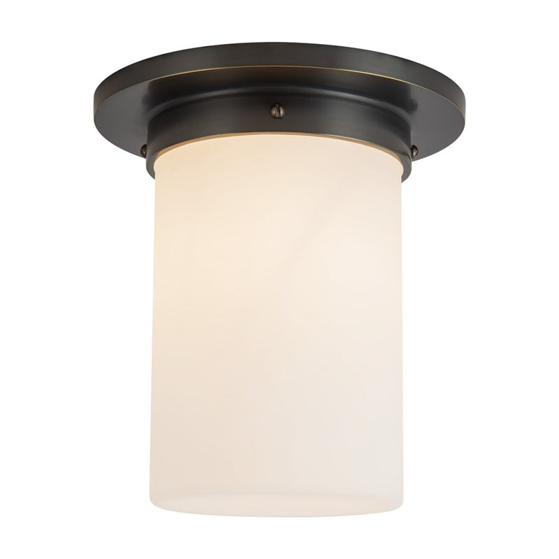 Kuzco Mineral 8" Black Flush, Urban Bronze/Matte Opal Glass