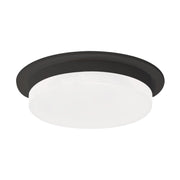 Kuzco Stockton 6in LED Flush Mount | Slim Black Aluminum with White Acrylic Diffuser | Hallway & Bathroom | 6 x 6 x 1 in | Model FM42706-BK