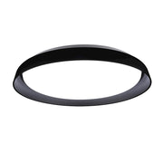 Kuzco Hampton 21in 1-Light LED Flush Mount | Modern Black Steel and Frosted Acrylic Diffuser | Bedroom & Hallway Ceiling | Model FM43121-BK-5CCT