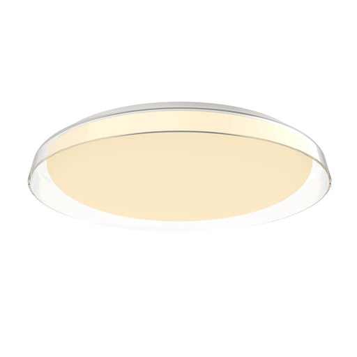 Kuzco Hampton 21in 1-Light LED Flush Mount | Clear with Frosted Acrylic Diffuser | Bedroom & Hallway Ceiling Light | Model FM43121-CL