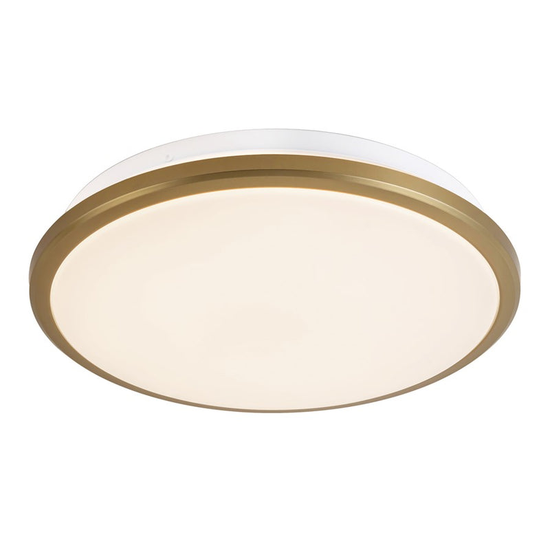 Kuzco Brook 11" Gold Dimmable LED Flush Mount, Brushed Gold