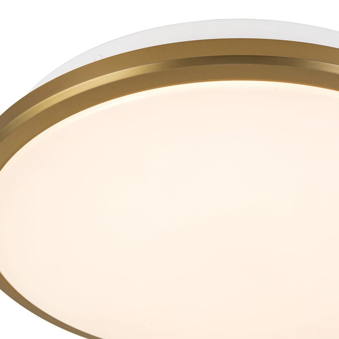 Kuzco Brook 11" Gold Dimmable LED Flush Mount, Brushed Gold