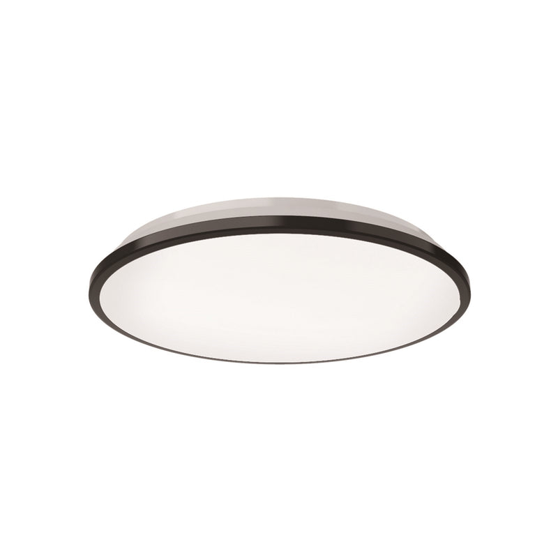Kuzco Brook 11in 1-Light LED Flush Mount | Modern Black and Frosted Acrylic Diffuser | Bedroom & Hallway Ceiling Light | 1355lm | Model FM43311-BK