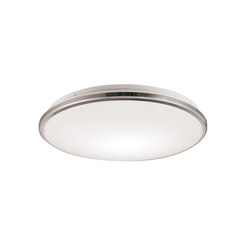 Kuzco Brook 11in 1-Light Flush Mount | Modern Chrome and Frosted Acrylic | Hallway & Bedroom Ceiling Light | 1355lm 3000K 90CRI | Model FM43311-CH