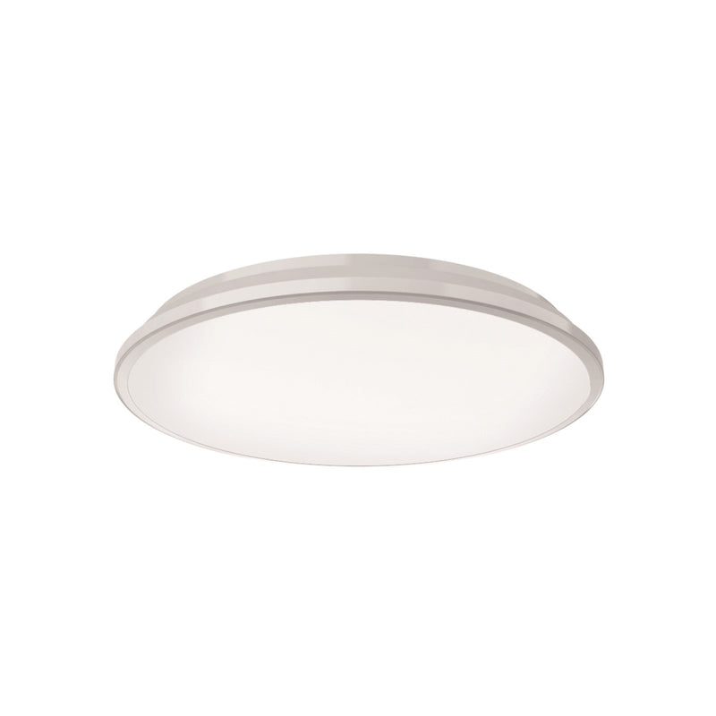 Kuzco Brook 11in LED Flush Mount | White Steel and Frosted Acrylic | Bedroom & Hallway | 11 x 11 x 2 in | Model FM43311-WH