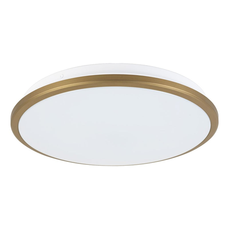 Kuzco Brook 13" Gold Dimmable LED Flush Mount, Brushed Gold