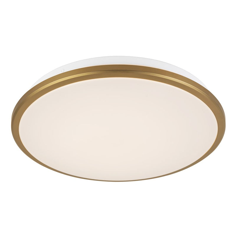 Kuzco Brook 13" Gold Dimmable LED Flush Mount, Brushed Gold