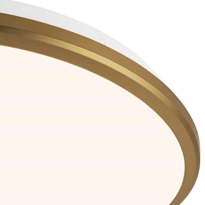 Kuzco Brook 13" Gold Dimmable LED Flush Mount, Brushed Gold