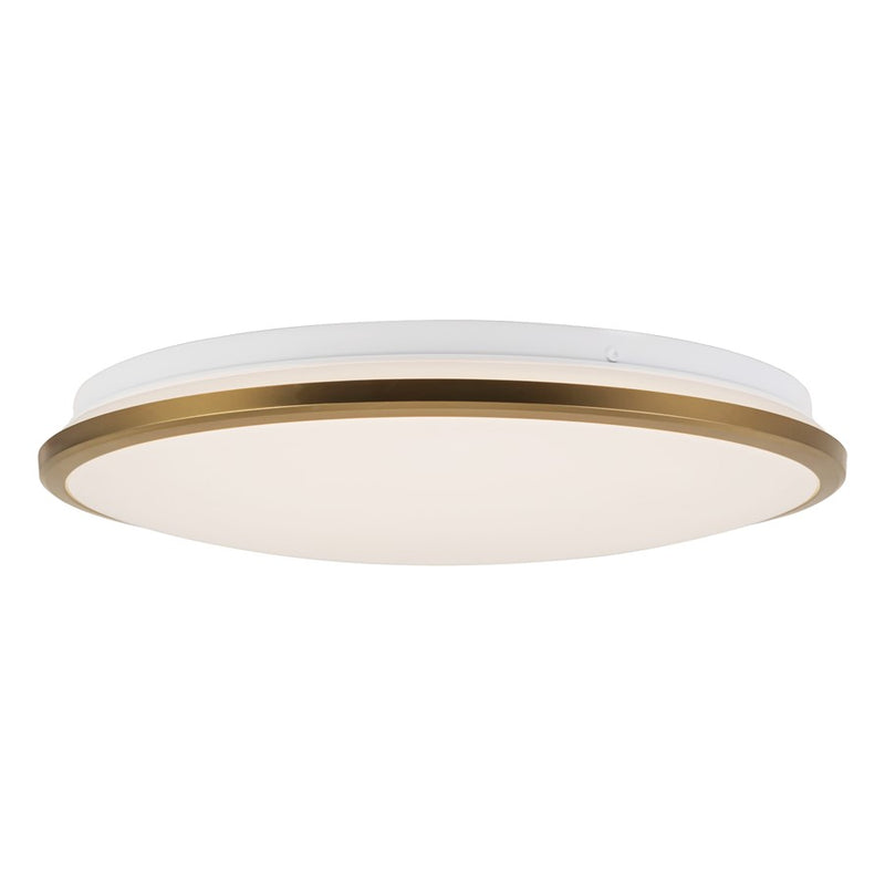 Kuzco Brook 15" Gold Dimmable LED Flush Mount, Brushed Gold