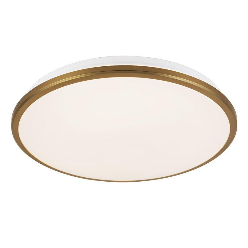 Kuzco Brook 15" Gold Dimmable LED Flush Mount, Brushed Gold