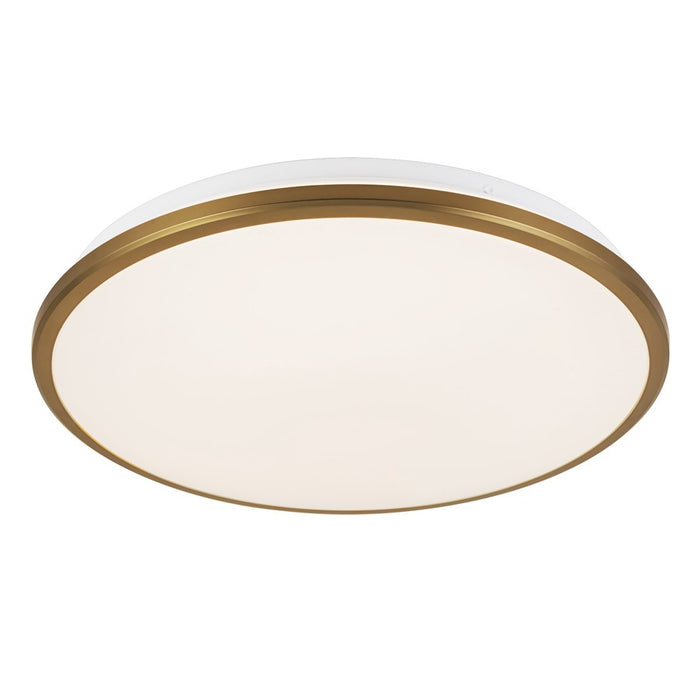 Kuzco Brook 15" Gold Dimmable LED Flush Mount, Brushed Gold