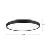 Kuzco Brunswick 22in 1-Light Flush Mount | Modern White Steel and Frosted Acrylic | Living Room & Bedroom Ceiling Light | Model FM43522-WH-5CCT