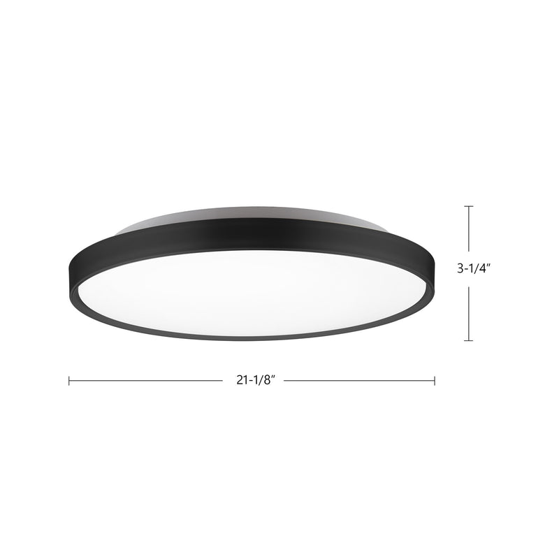 Kuzco Brunswick 22in 1-Light Flush Mount | Modern White Steel and Frosted Acrylic | Living Room & Bedroom Ceiling Light | Model FM43522-WH-5CCT