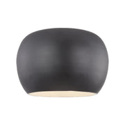 Kuzco Croft 14in LED Flush Mount | Modern Black/White and Acrylic Diffuser | Bedroom & Hallway | 9 x 13.5 in | Model FM44614-BK-WH