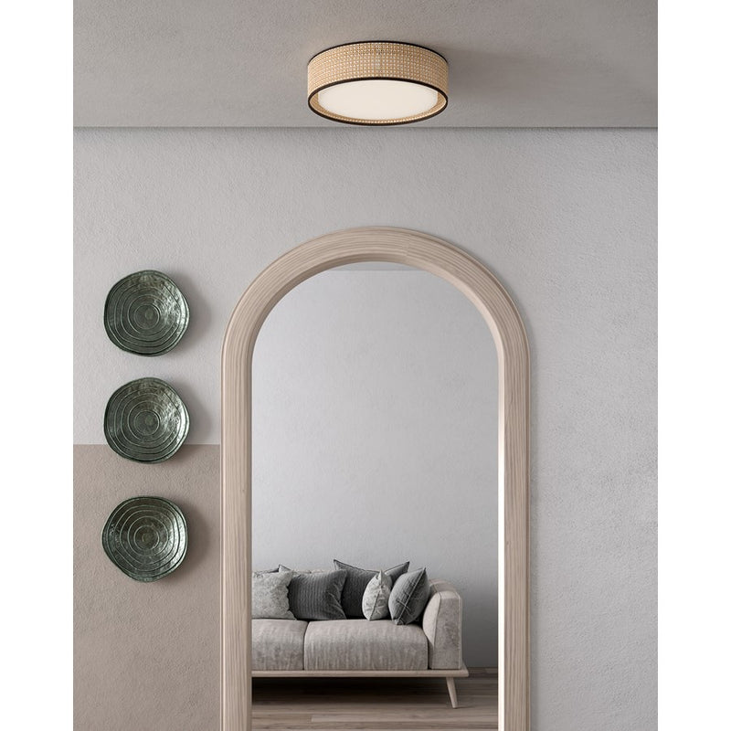 Alora Mood Lyla 20" LED Flush Mount, Rattan - FM479020RB-5CCT