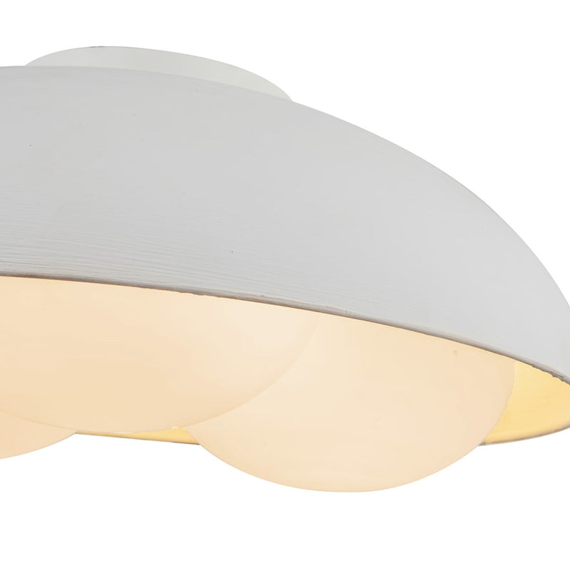 Kuzco Robyn 16" Socket Flush Mount, White/Opal Glass/Steel