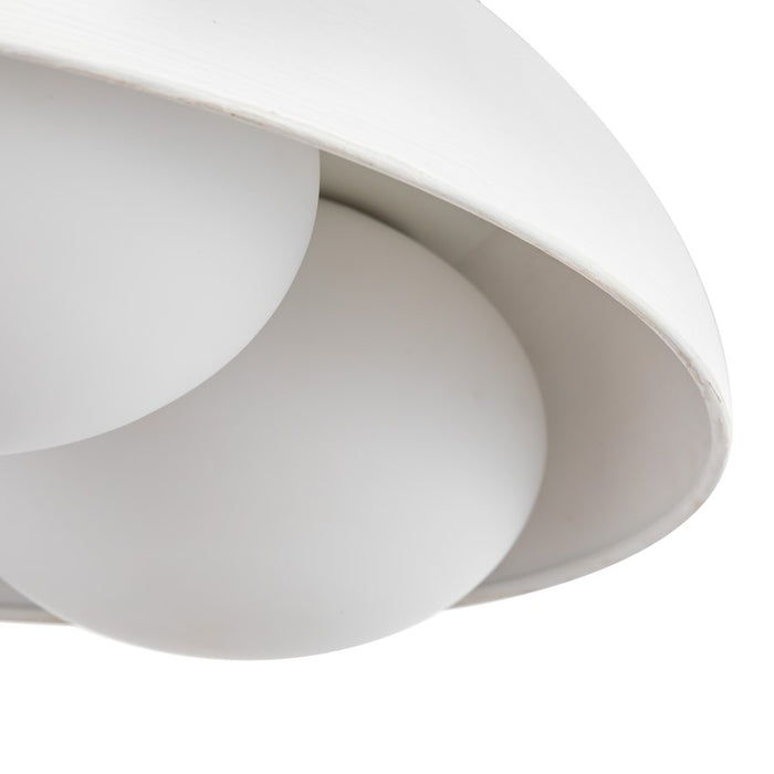 Kuzco Robyn 16" Socket Flush Mount, White/Opal Glass/Steel