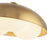 Kuzco Robyn 16" Socket Flush Mount, Gold/Opal Glass/Steel Shade