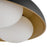 Kuzco Robyn 16" Socket Flush Mount, Black/Opal Glass/Steel Shade