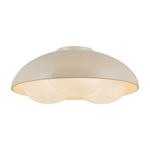 Kuzco Robyn 16" Socket Flush Mount, Pearl White/Opal Glass/Steel - FM495316PWOP