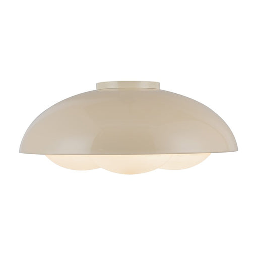 Kuzco Robyn 16" Socket Flush Mount, Pearl White/Opal Glass/Steel