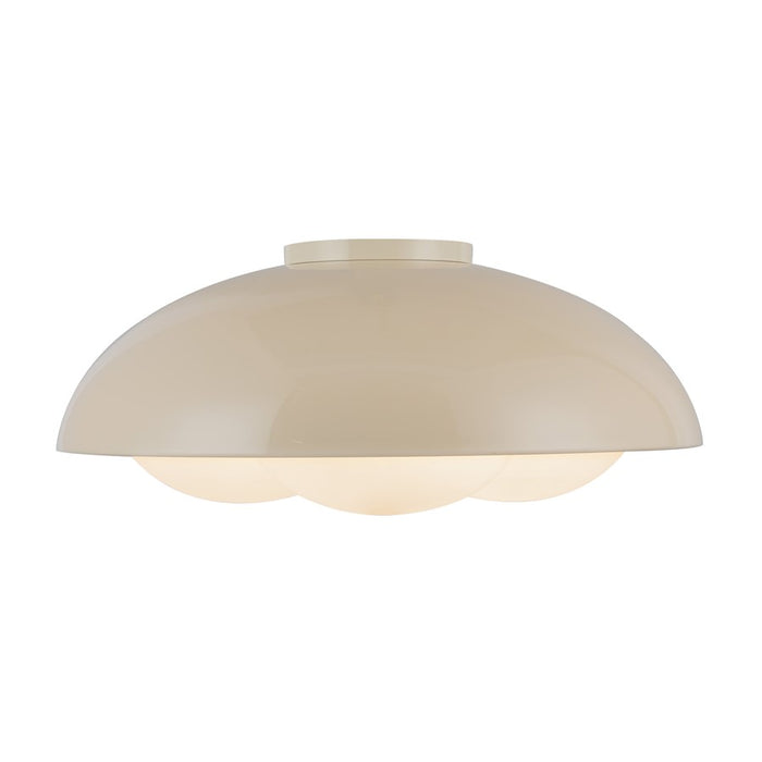Kuzco Robyn 16" Socket Flush Mount, Pearl White/Opal Glass/Steel