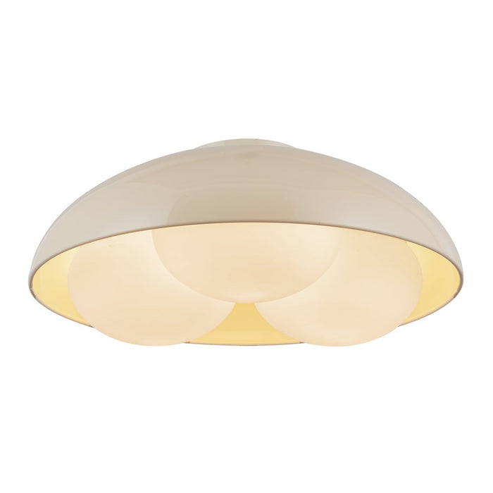 Kuzco Robyn 16" Socket Flush Mount, Pearl White/Opal Glass/Steel